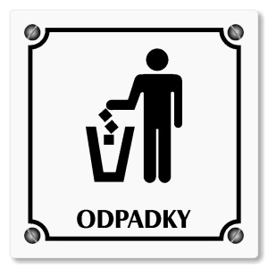 Odpadky, 148x148mm, bílá, Kansas